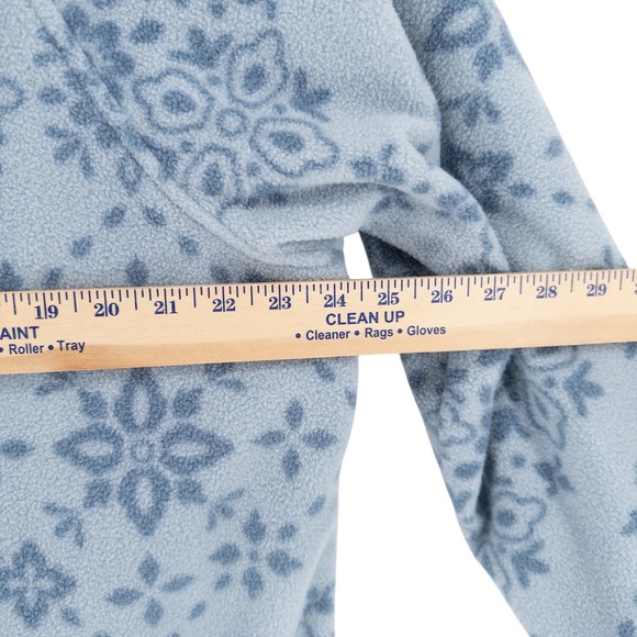 Passenger Women's XXL Juana Recycled Polar Hooded Fleece Jacket Blue Tile Print - Picture 7 of 11